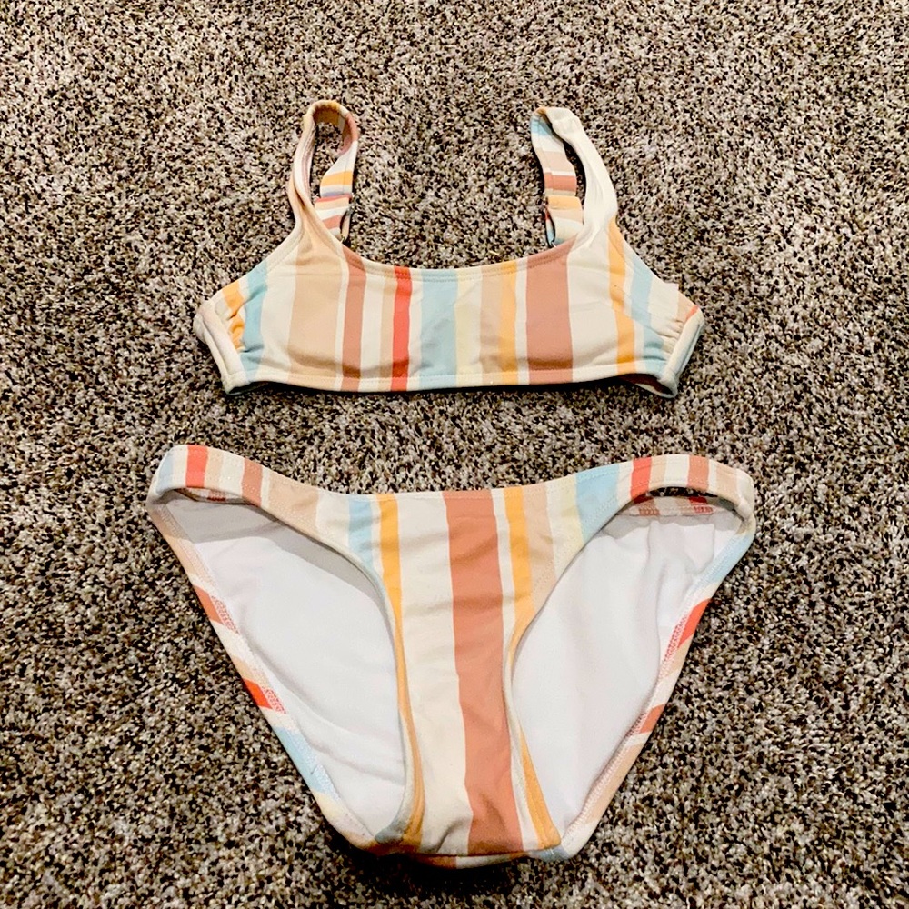 Striped pastel bathing suit